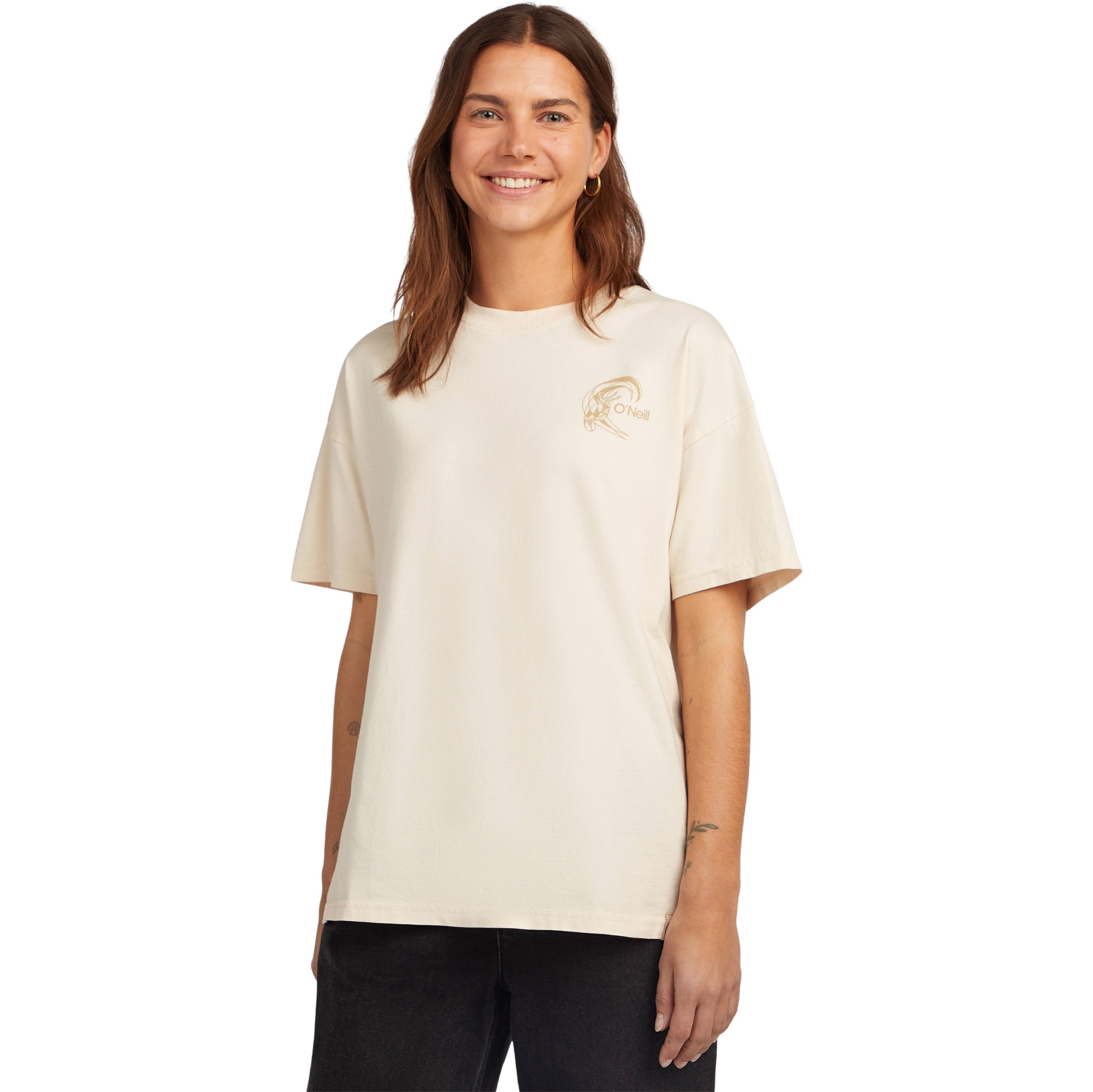2026 O'Neill Womens O'riginals Back Print T-Shirt 1850275 - Linen White
